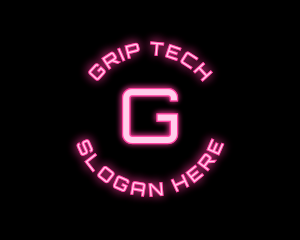 Cyber Neon Tech App logo design