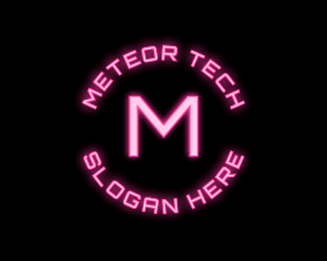 Cyber Neon Tech App logo design