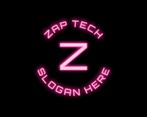 Cyber Neon Tech App logo design