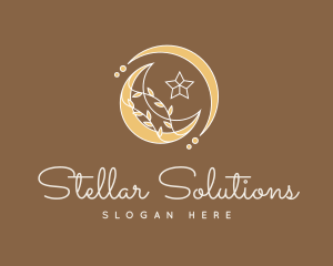 Ornamental Celestial Moon logo design