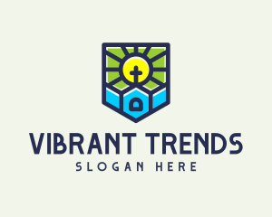 Stained Glass Church Emblem logo