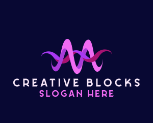 Creative Music Wave logo design