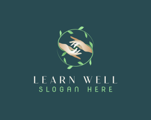 Hand Wreath Wellness logo design