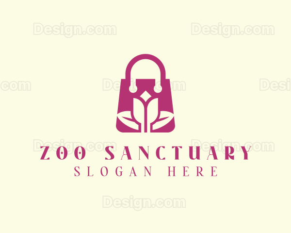 Flower Shopping Bag Logo