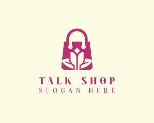 Flower Shopping Bag logo design