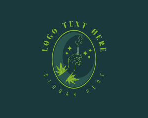 Smoker Cannabis Weed logo