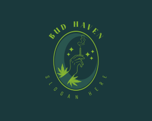 Smoker Cannabis Weed logo