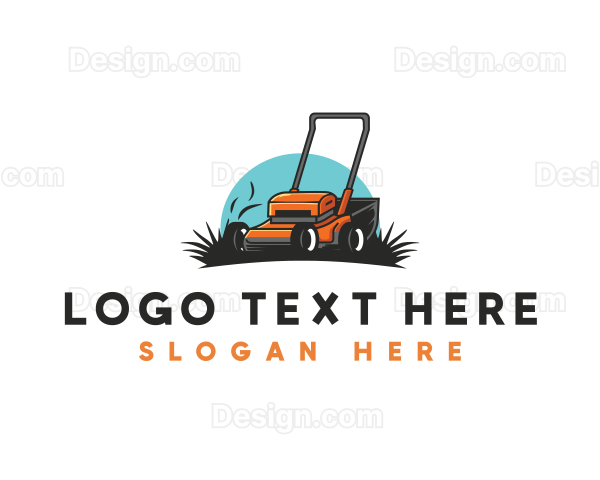 Lawn  Grass Mower Logo