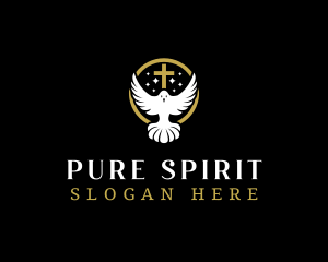 Spirit Dove Cross logo design