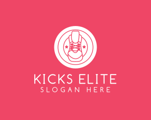 Sneaker Kicks Footware logo design