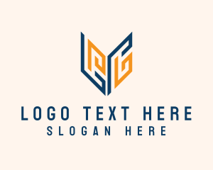 Geometric Maze Letter LP Business logo