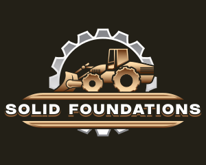 Bulldozer Digging Machinery logo