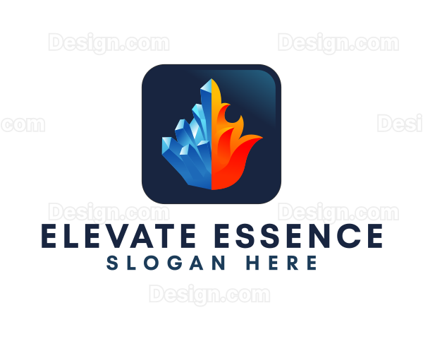 Fire Ice Element Logo