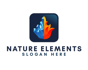 Fire Ice Element logo design