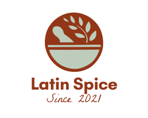 Spice Mortar and Pestle logo design