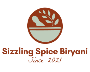 Spice Mortar and Pestle logo design