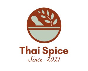 Spice Mortar and Pestle logo design