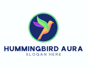 Modern Hummingbird Animal logo