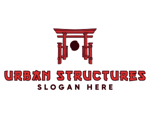 Japanese Torii Arch logo design