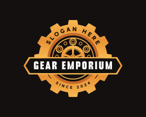 Industrial Gear Cogwheel logo