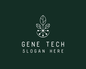 Natural Biotech Leaves logo design