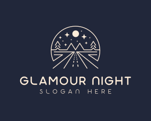 Camping Night Road logo design