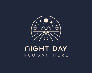 Camping Night Road logo design