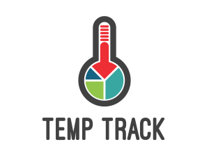 Pie Chart Temperature logo design