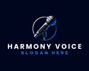 Microphone Singing Event logo design