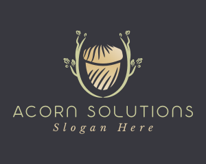 Oak Branch Acorn logo design