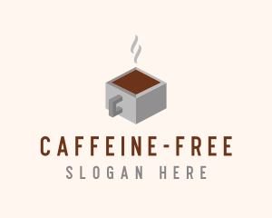 3D Cafe Coffee Mug logo design