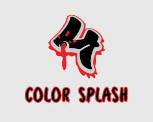 Splatter Graffiti Number 4 logo