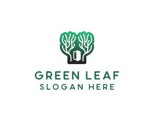 Green Gradient Forest Stroke logo