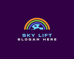 Rainbow Cloud Sky logo design