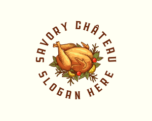 Turkey Food Dish logo design