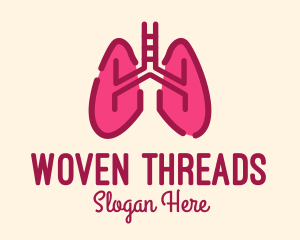 Pink Respiratory Lungs Logo