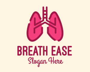 Pink Respiratory Lungs logo