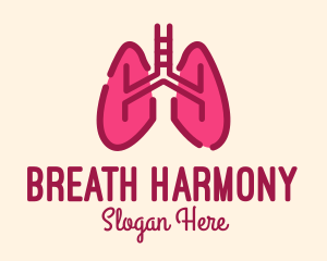 Pink Respiratory Lungs logo