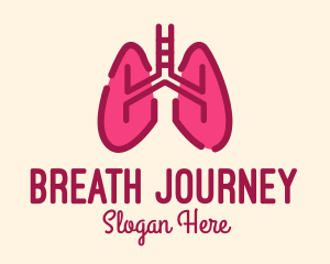 Pink Respiratory Lungs logo