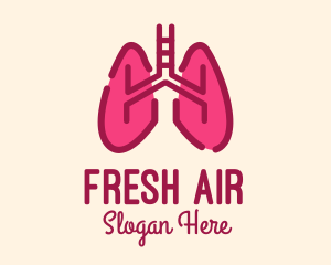 Pink Respiratory Lungs logo