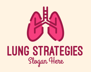 Pink Respiratory Lungs logo