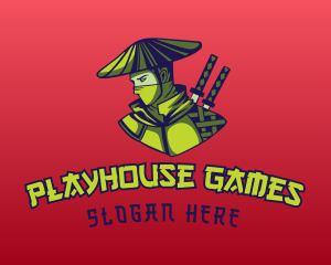 Gaming Asian Ninja logo design