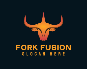 Buffalo Steakhouse Fork logo design