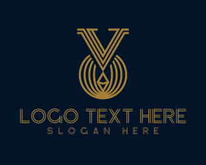 Premium Monogram Letter VO logo