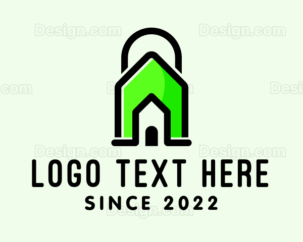 House Padlock Real Estate Logo