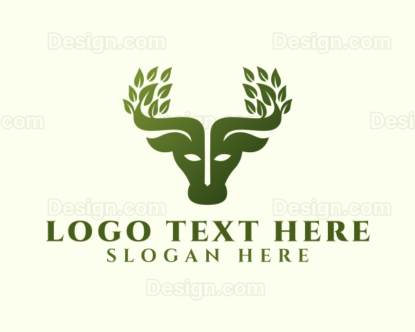 Natural Bull Leaf Logo