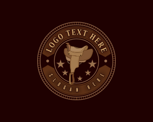 Western Cowboy Saddle logo