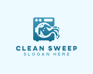 Laundry Washing Clean logo design