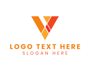 Geometric Architecture Letter V logo