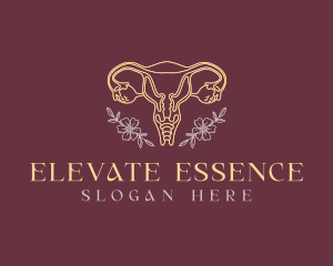 Floral Female Uterus Logo
